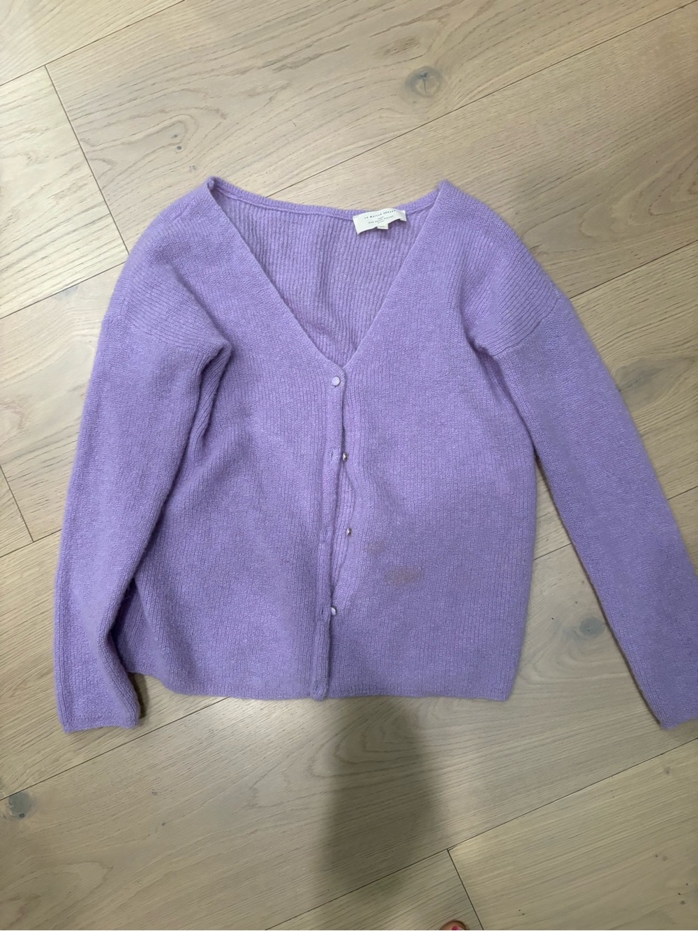 Sezane V-Neck Knit Cardigan Sweater - Picture 2 of 6